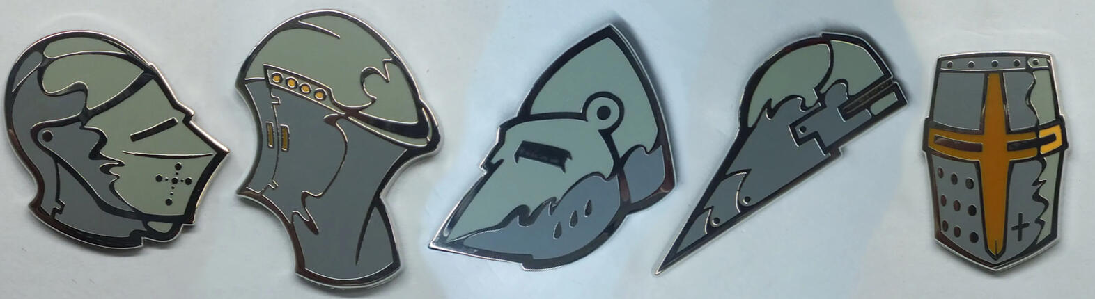 Helmets enamel pins
